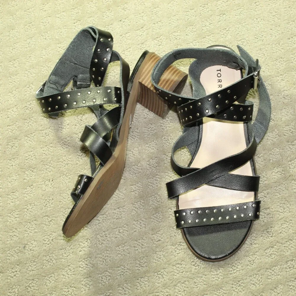 Torrid Size 10.5 Black Studded Strappy 2